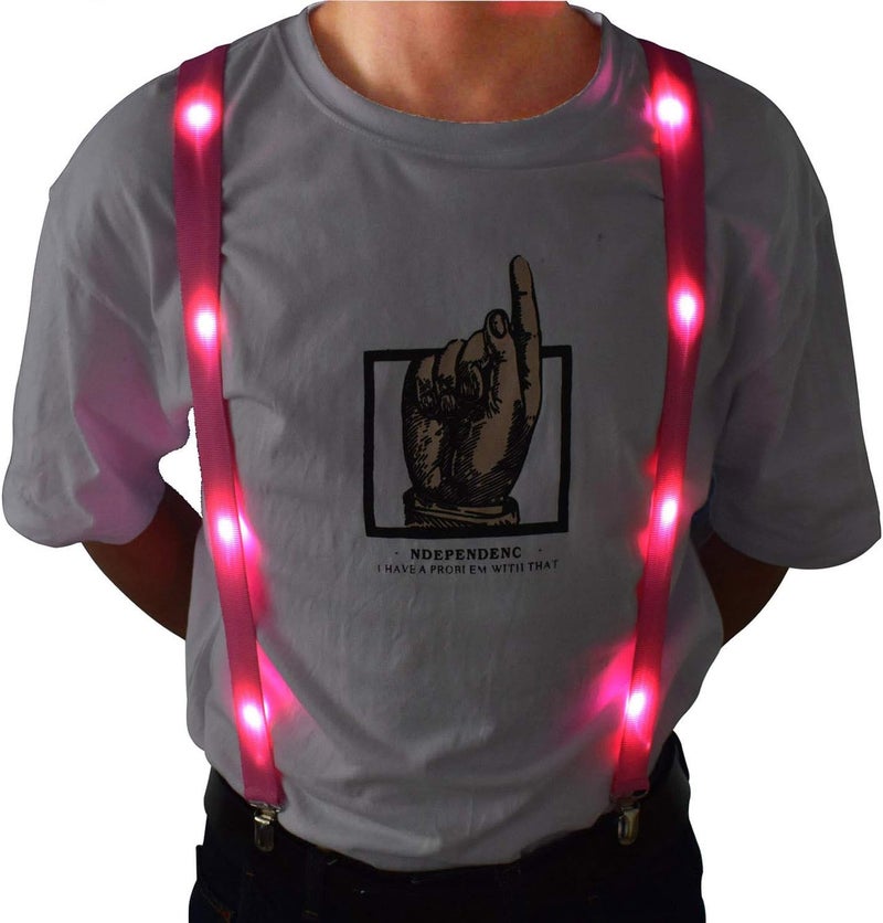 AMNQUERXUS Christmas LED Glow Light Up Suspenders Trouser Braces Y Shape Suspenders for Men Women - Image 5